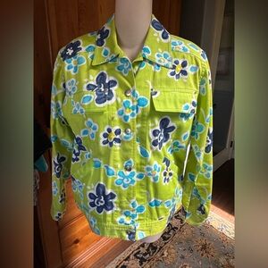 Floral Button-Up Jacket Vintage S